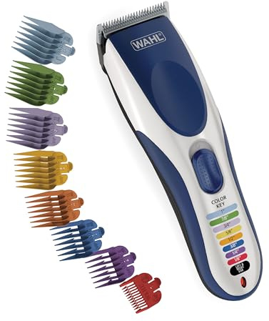 Wahl Color Pro Cordless Rechargeable Hair Clipper & Trimmer – Easy Color-Coded Guide Combs - for Men, Women, & Children – Model 9649P