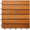 CASARIA® Premium Acacia Wood Mosaic Decking Tile | 30x30cm | Interlocking Design | Enhanced Drainage System | Patio & Garden Click-Lock Flooring Deck | FSC-Certified | 1 Tile Pack