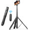 ATUMTEK 51'’ Perche Selfie Trépied, Selfie Stick avec Aluminium Résistant et Pieds Antidérapants Trépied Smartphone TikTok pour iPhone et Android, Enregistrement Vidéo, Blogage, Streaming en Direct