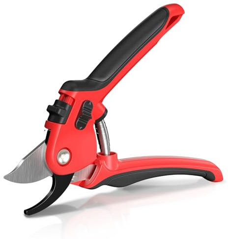 FLORA GUARD Sécateur de Jardin Professionnel, avec Lame SK5, Plage de CoupeØ15mm, Ciseaux Jardinage pour Branche, Fleur et Fruits, Broussailles, Cisailles à Plantes pour le Jardinage