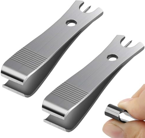 UYVPAER 2 Pieces Fishing Line Nipper Cutter Clipper With Hook Eye Cleaner Pin Fishing Stainless Steel Tool