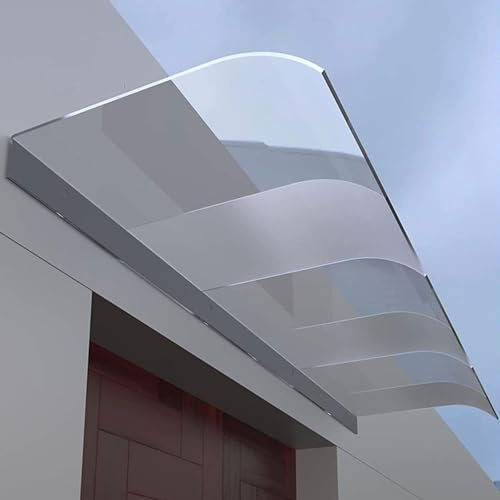 Tejadillo de Exterior en Policarbonato - Marquesina para Puerta con Techado Exterior, Sistema Extensible para Fachadas (Resistente a Viento)