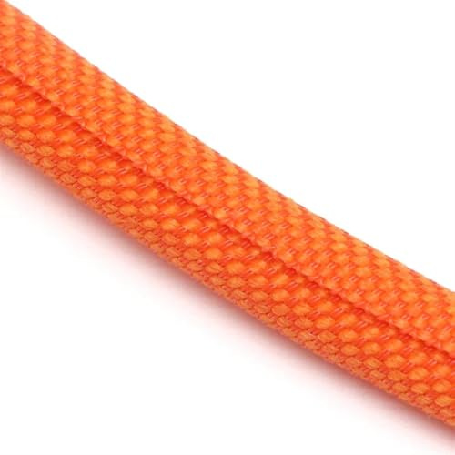 Kabelorganisatör kabelväska med expanderbart flätat fodral och automatisk stängning 1/5 m, isolerande omslag (orange, 8 mm, 5 meter)