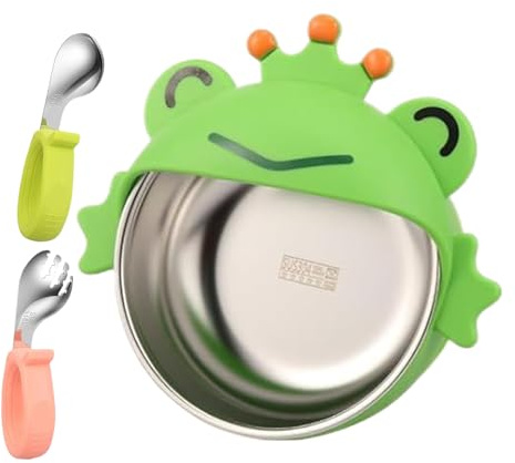 Neonato Antiscivolo - Vaschette Per Pasti Per Bambini, Stoviglie Rivestite In, Contenitori Resistenti Al Calore, Essenziali Per L'introduzione Di Alimenti Solidi, L