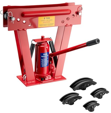 Wiltec Rörbock hydraulisk 8 t, rörbockningsmasking med 4 böjsegment Ø 21,3-40 mm, rörböjare samt matriser