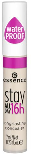 essence stay ALL DAY 16h long-lasting concealer, Nr. 10, Nude, langanhaltend, für trockene Haut, für unreine Haut, für Mischhaut, vegan, ölfrei, ohne Parfüm, ohne Alkohol, 1er Pack (7ml)