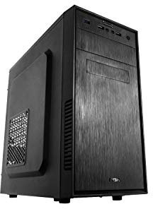 NOX FORTE -NXFORTE - Mini Tower Micro ATX, USB 3.0, Frontpinsel-Finish, inklusive 120-mm-Lüfter, Platz für 3 Lüfter, 305-mm-Grafik, Schwarz