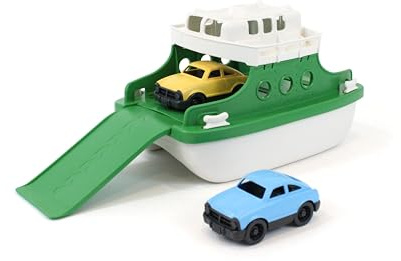 Green Toys Ferry Boat Bathtub Toy, Green/White, 10X 6.6x 6.3