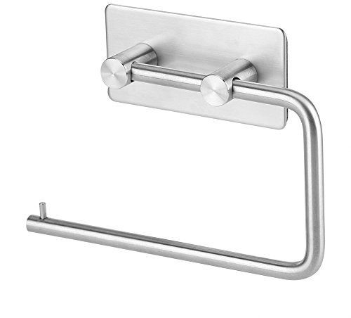 WC Porta Rotolo a Muro Bagno da Acciaio Inox Porta Carta Igienica Adesivo Cavalletti per Carta Asciugamani da Muro Autoadesivo