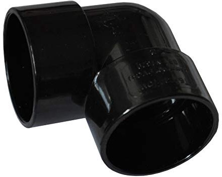 Solvent Black 32mm (36mm) Waste Pipe 90 Degree Knuckle Bend - Pack of 2