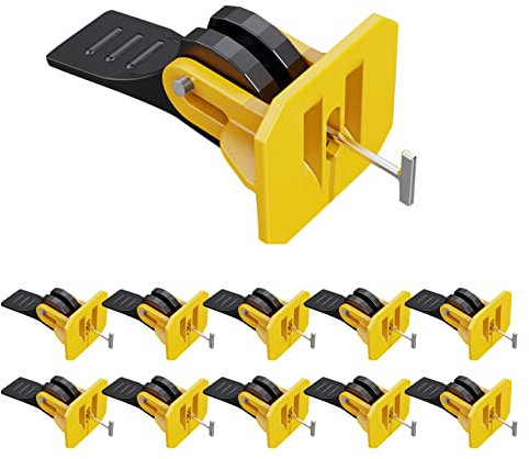 MISNODE 100 pz sistema di livellamento delle piastrelle, regolatore del livellatore delle piastrelle, sistema di livellamento delle piastrelle, riutilizzabili piastrelle livellatori distanziatori clip