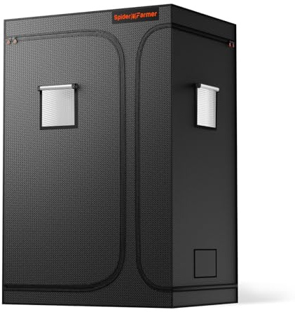 Spider Farmer 2 in 1 4x3 Grow Tent Pro-Grade, 48x36x72, with Observation Window and Floor Tray, 1680D Thicken Mylar Canvas, 4x3x6 for Indoor Hydroponic Growing for SF2000Pro, SE3000, G3000