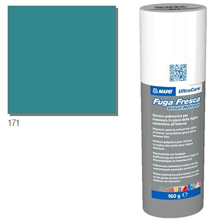 MAPEI Ultracare FUGA Fresca Fresh Escape 171 Turquoise Polymer Paint to Renew The Color of Cement Joints Bottle 160 gr.