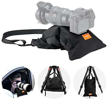NEEWER Sac de Sable pour la Photo, 395x240mm Sac de Rangement avec Sangle, Sac de Voyage/Sac de Lest de trépied, Polyester, résistant pour Les Pieds d'éclairage et Les perches