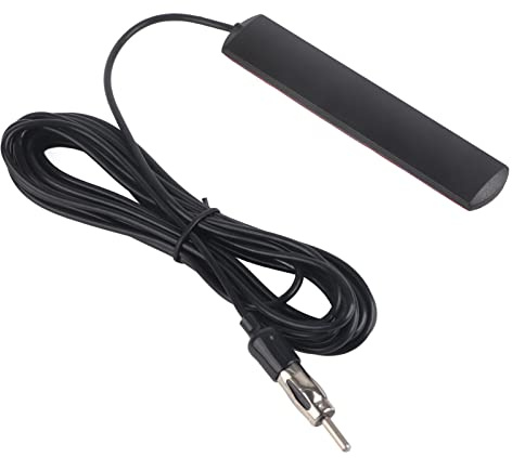 Joyzan Car Radio Hidden Antenna, Stereo FM Patch Amplifier Windscreen DIN Plug Adhesive Mount Universal Windshield Booster Aerial Cable Am Vehicle Truck AM Receiver Head Unit HD Amplified Automobile