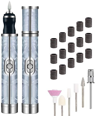 Torno Para Uñas Profesional 20,000 RPM Velocidad Ajustable Lima Electrica Uñas con 5 Puntas de Fresadora de Uñas , Kit de Manicura y Pedicura para Principiantes Tecnología de Uñas