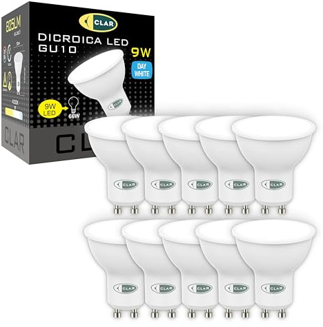 CLAR - LED GU10 spotlight och leda GU10 lampa, 9W, 4000K