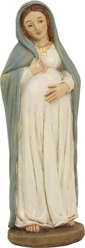 FADEDA Incinta Maria, bianco-blu-altezza: 9 cm/dipinta a mano/personaggi di presepe fedeli ai dettagli, decorazione da tavolo di Natale accessori presepe