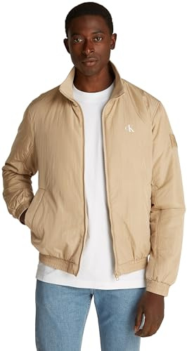 Calvin Klein Men's Warm Padded Harrington Jacket, Beige (Travertine), XXXL