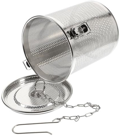 GRADENEVE 1Stück Edelstahl Gewürz-sieb für Suppen Gewürzkorb Brine Basket zum Kochen und Aromatisieren von Soßen Brühen und Suppen Wiederverwendbar und Rostfrei