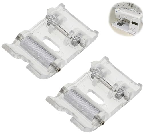 2 Pcs Universal Presser Feet, Leather Sewing Machine Presser Foot Set Foot Kit Feet Sewing Machine Spare Parts, Non-Stick Sewing Machines Accessories Suitable for Most Sewing-Machines 3.3 * 2cm