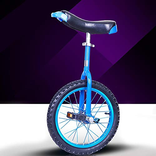 20 tums däckhjul enhjuling, vuxna stora barn unisex vuxen nybörjare enhjulingar cykel, last 150 kg/330 lbs, stålram (färg: blå, storlek: 51 cm (20 tum))