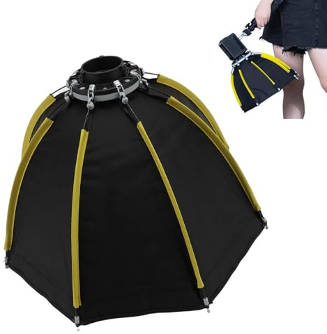 19.7 /50 Cm åttkantig Softbox, Snabb Vikbar Mini Bowens Mount Softbox med 2-skikts Diffusor, Honungskaka Nät och Bärväska, för Fotografering Av Fotograferingsvideostudio