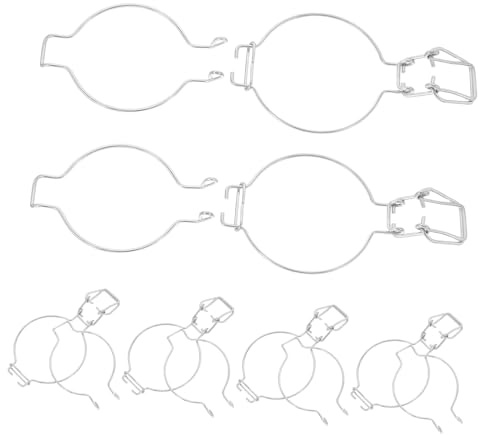 MOLUCKFU Lot de 6 clips métalliques pour bocaux à col large - Clips de fermeture hermétiques avec joint anti-fuite pour une fixation sûre des bocaux Mason et des récipients de conservation