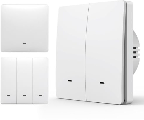 zigbee3.0 trådlös väggsändare, APP-fjärrkontroll/röststyrning/timer/fjärråtkomst, smart väggljusströmbrytare, smart ZigBee-ljusströmbrytare, kompatibel med Alexa, Tuya, Assistant, Smart