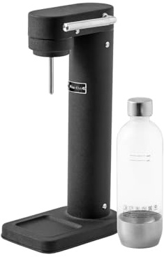 Gasatore d’Acqua Fizz Club H2O Nero Opaco Texturizzato – Manuale, Senza Elettricità