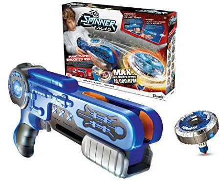 Sliverlit - SPINNER MAD - Launcher mit 1 Kreisel Im Lieferumfang enthalten - Erhältlich in 4 Farben - Aufkleber Im Coffet enthalten - Spielzeug Kompatibel mit Dem Ganzen Sortiment - Kinder ab 5 Jahren