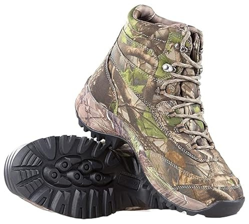 Chaussures de marche camouflage étanches et antidérapantes pour hommes, Bottes tactiques d'extérieur légères et robustes