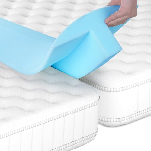 HOMBYS Twin to King Bed Converter Kit Bed Bridge, Supportive Foam Split King Gap Filler for Adjustable Bed