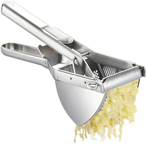 Potato Ricer, METLUCK Large 22oz Potato Ricer Potato Masher Stainless Steel Heavy Duty for Smooth and Fluffy Mashed Potatoes