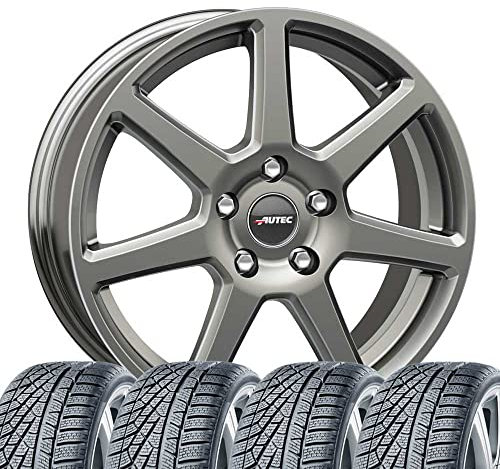 4 Winterräder Winter Tallin 6,5x16 ET 38 5x112 Titansilber mit 205/55 R16 91H HAN Winter i*cept RS3 W462 SBL M+S 3PMSF kompatibel mit Skoda Yeti Superb Octavia