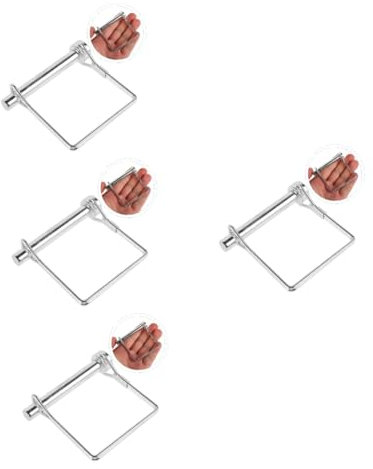 Zerodeko Pasador De Bloqueo Enganche Bloqueable Cerrar Alfiler Pasador De Acoplador De Remolque Pin De Bloqueo De Remolque Acero Para Muelles Plata 10 Piezas X 4