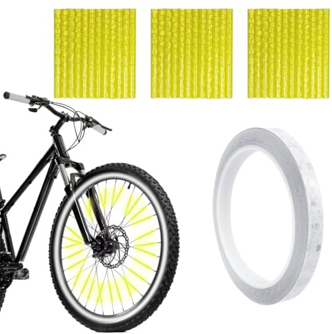 36 reflectores para radios + 8m tira reflectante blanca, para seguridad en ciclismo nocturno, reflectante bicicleta, reflectores bicicleta