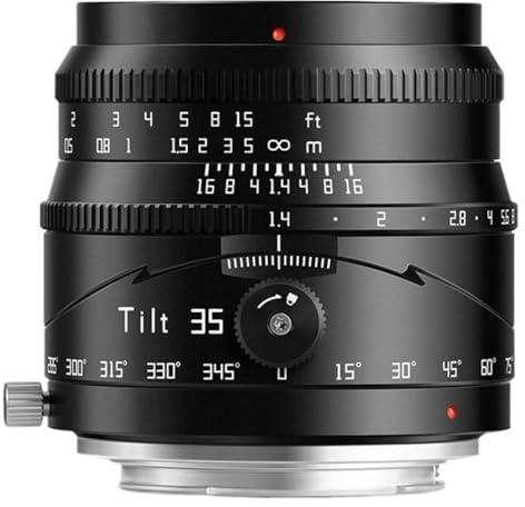 Compatible for Sony E Fujifilm X Nikon Z Canon RF M43 35mm F1.4 Tilt Lens APS-C Large Aperture Manual Focus Camera Lens(Fuji XF)