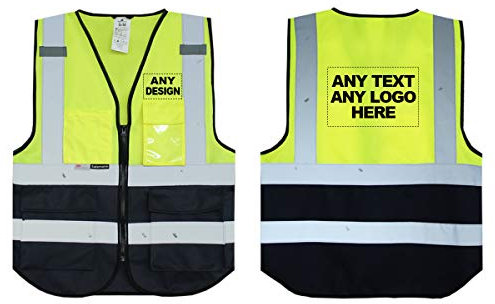 Salzmann Gilet rifrangente ad alta visibilitá con logo individuale - Gilet di sicurezza con stampa - Realizzato con nastro riflettente 3M