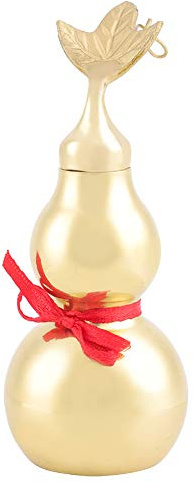 Pssopp Traditional Chinese Gourd Brass Feng Shui Calabash Decorations Good Lock Wu Lou Hu Lu Gourd Fengshui Natural Wu Lou