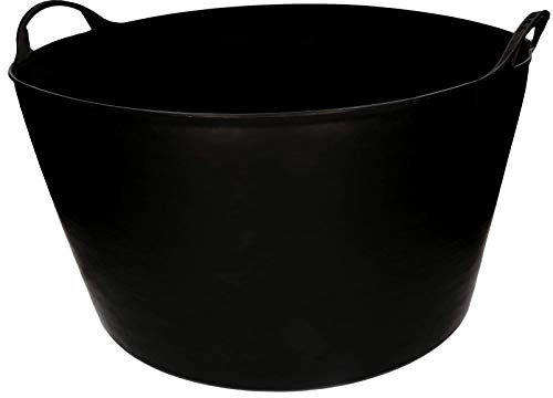 KOTARBAU® Espuerta de plástico Flexible, 55 l, Capazo agrícola con Asas, Cubo de Goma Multiusos, Cesto para Neopreno de Surf Mojado, Capazo para hogar o jardín, Negro