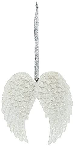 ZALE YARDLEY Décorations à suspendre en forme d'ailes d'ange à paillettes Décorations de Noël Décorations à suspendre Décoration de la maison, Noël, Nouvel An, anniversaire, mariage (double