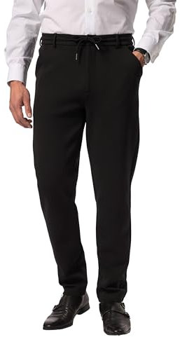 JP1880 Herren New York, Chino, Schlupfbund, Flexnamic Hose, Schwarz, 6XL EU