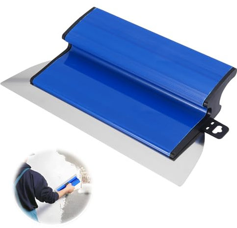 COZHYESS Truelle, Spatule, Couteau Spatule Flexible en Acier Inoxydable, Grattoir à Papier Peint, Grattoir Mural, Truelle pour Enlever L'excès de Peinture et Lisser Les murs(400 mm, bleu)
