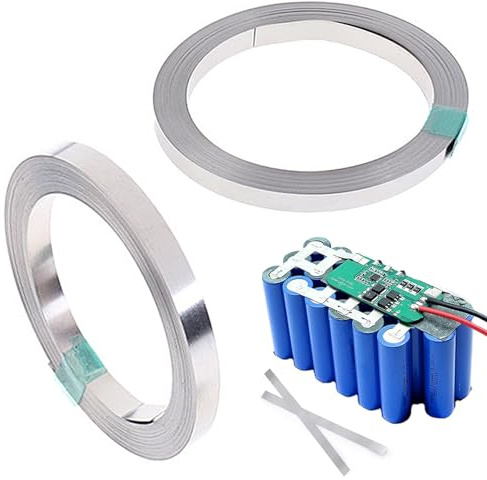 XPOOP Lot de 2 rouleaux nickel 0,15 x 8 mm 20 m pour soudure Li-Po, NiMh, NiCd et soudage par points (argenté)