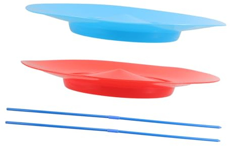iplusmile Set 2 Pezzi Piatti Rotanti Con Bastoncini Da Arte Circense Per Bambini e Adulti, Giocattoli Morbidi e Resistenti Per Spettacoli Circensi e Feste, Facile Apprendimento Per Principianti