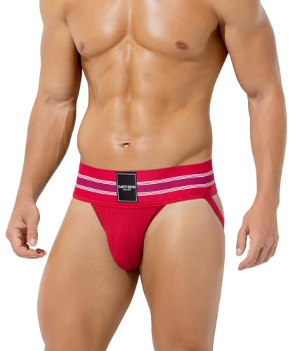 Casey Kevin jockstrap män sport män string tanga andas, röd, XL