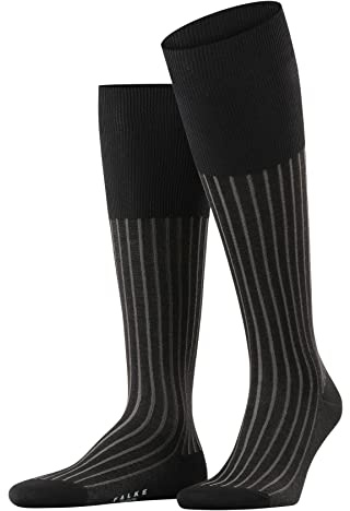 FALKE Shadow M Kh cotone al ginocchio fantasia 1 paio, Calzini lunghi Uomo, Grigio Grey-White 3030, 43-44