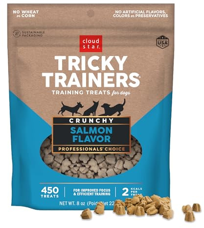 Cloud Star Tricky Trainers Crunchy Dog Treats, Salmon, 8 oz Bag