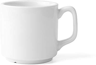 'Holst Porcelaine GVB 025 Gobelet à Café 0,25 l Ludger empilable Blanc 7,9 x 7,9 x 7,9 cm